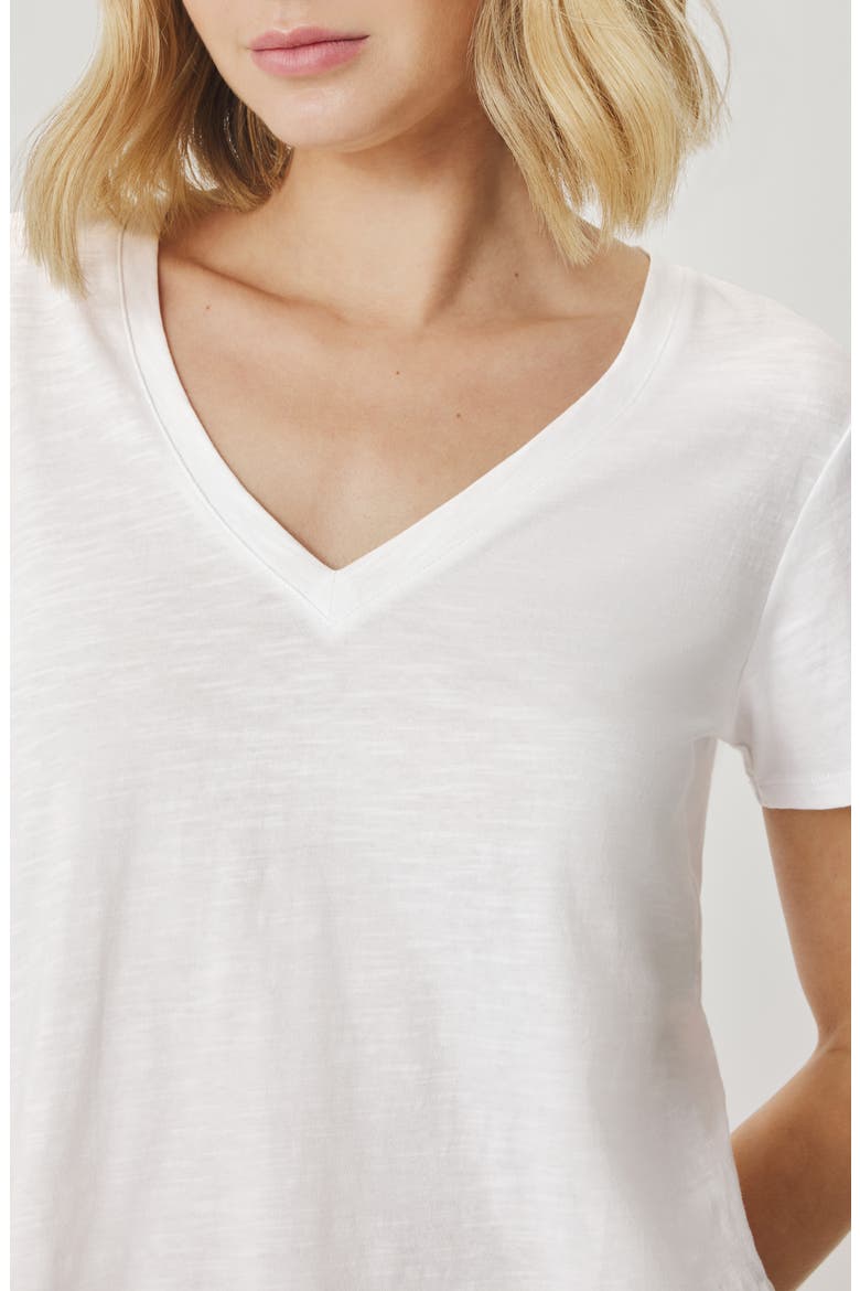 Louisa V-Neck T-Shirt, Alternate, color, WHITE