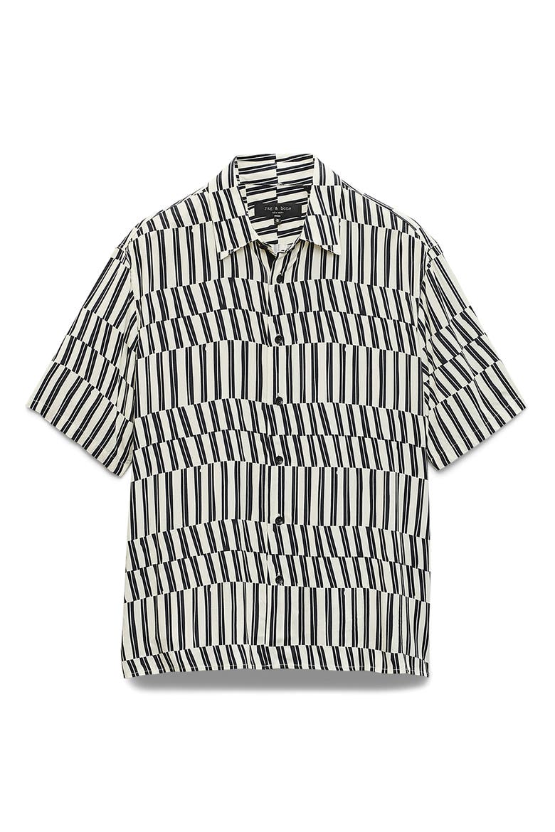 Dalton Print Short Sleeve Button-Up Shirt, Alternate, color, BLUE/ WHITE JOFF PRINT