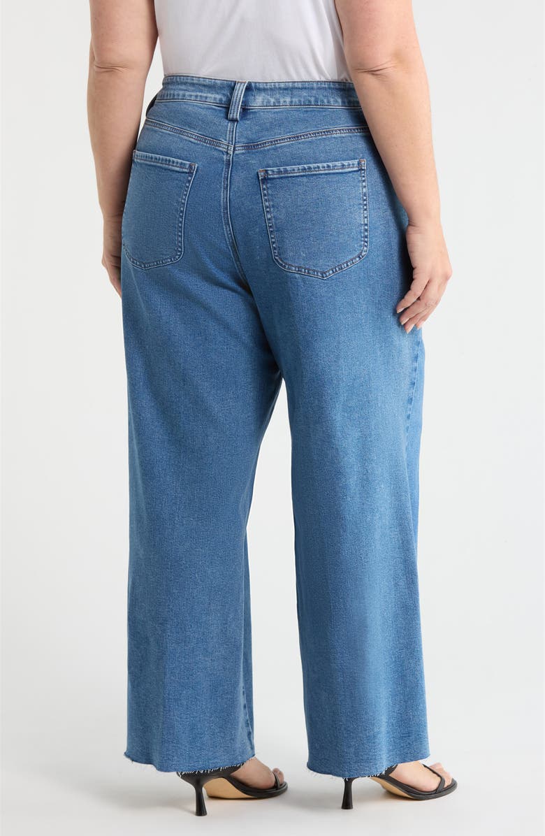 NYDJ Simone Raw Hem High Waist Wide Leg Utility Jeans, Alternate, color, Salton