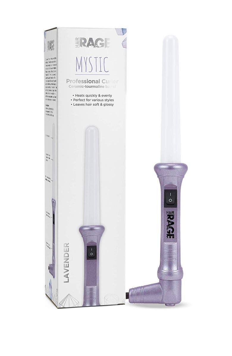 CORTEX BEAUTY Hair Rage 1" Graduated Curling Wand - White Barrel - Lavender, Main, color, 