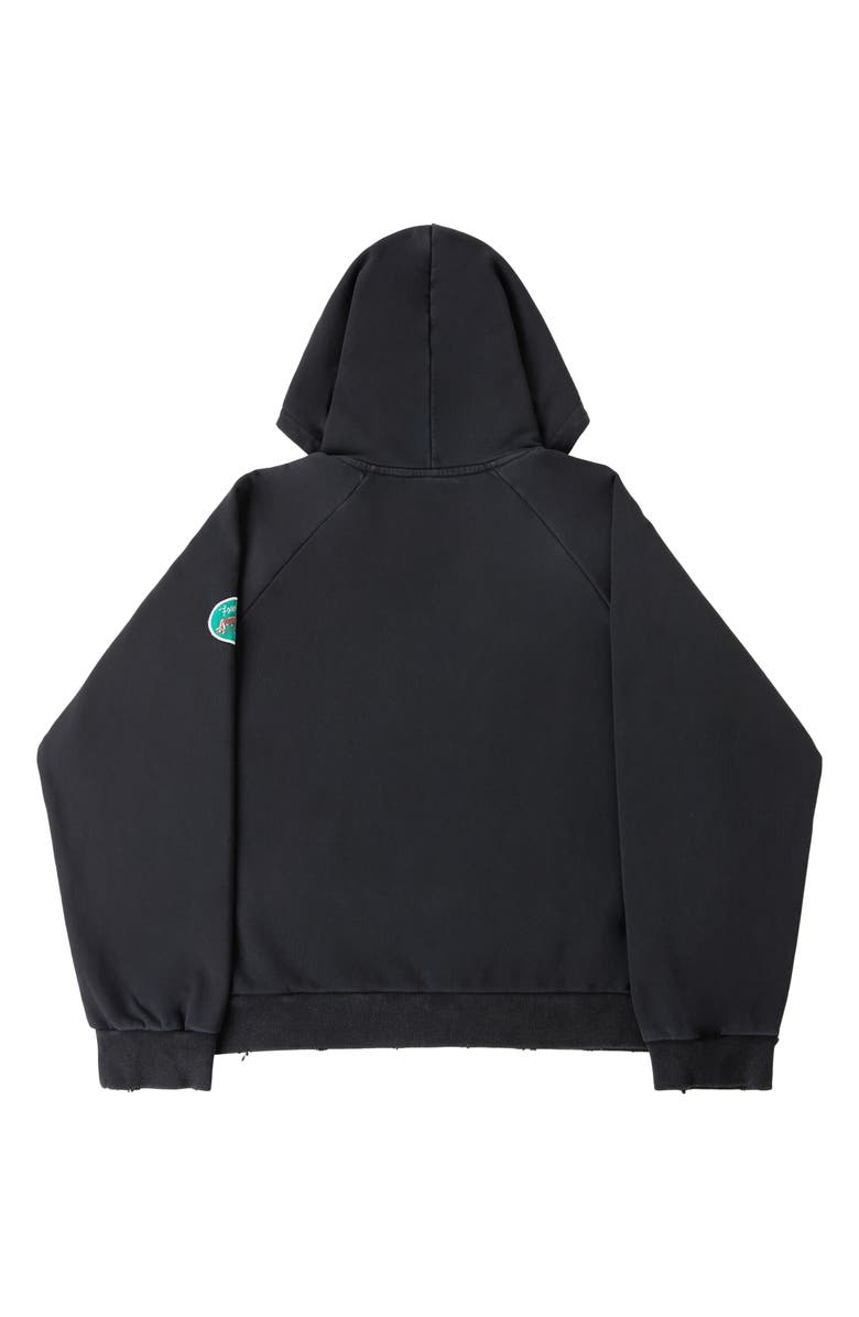 FOUND Flower Vase Oversize Embroidered Floral Hoodie, Alternate, color, 