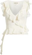 Open Edit Sleeveless Ruffle Top