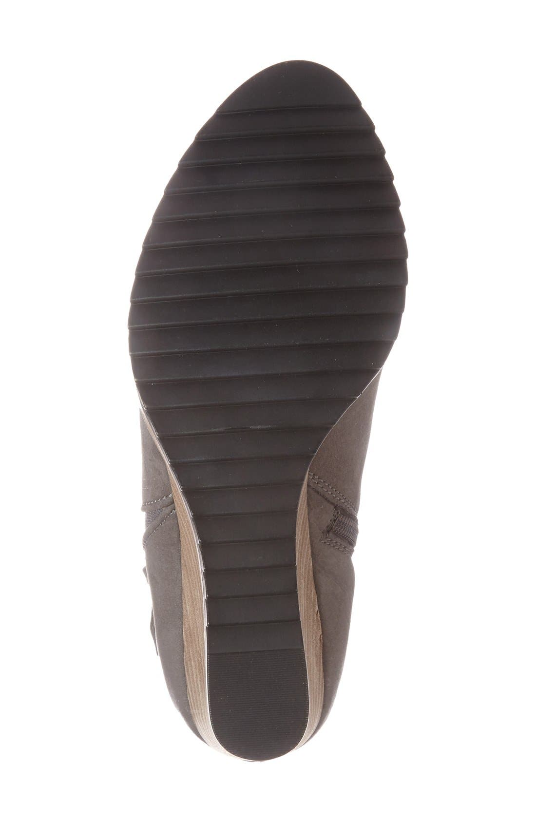 'Addison' Wedge Bootie, Alternate, color, GREY LEATHER