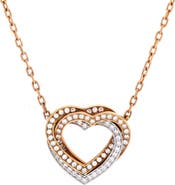 Pre-Owned Cartier Trinity de Cartier Heart Pendant Necklace 18K Tricolor Gold with Pave Diamonds
