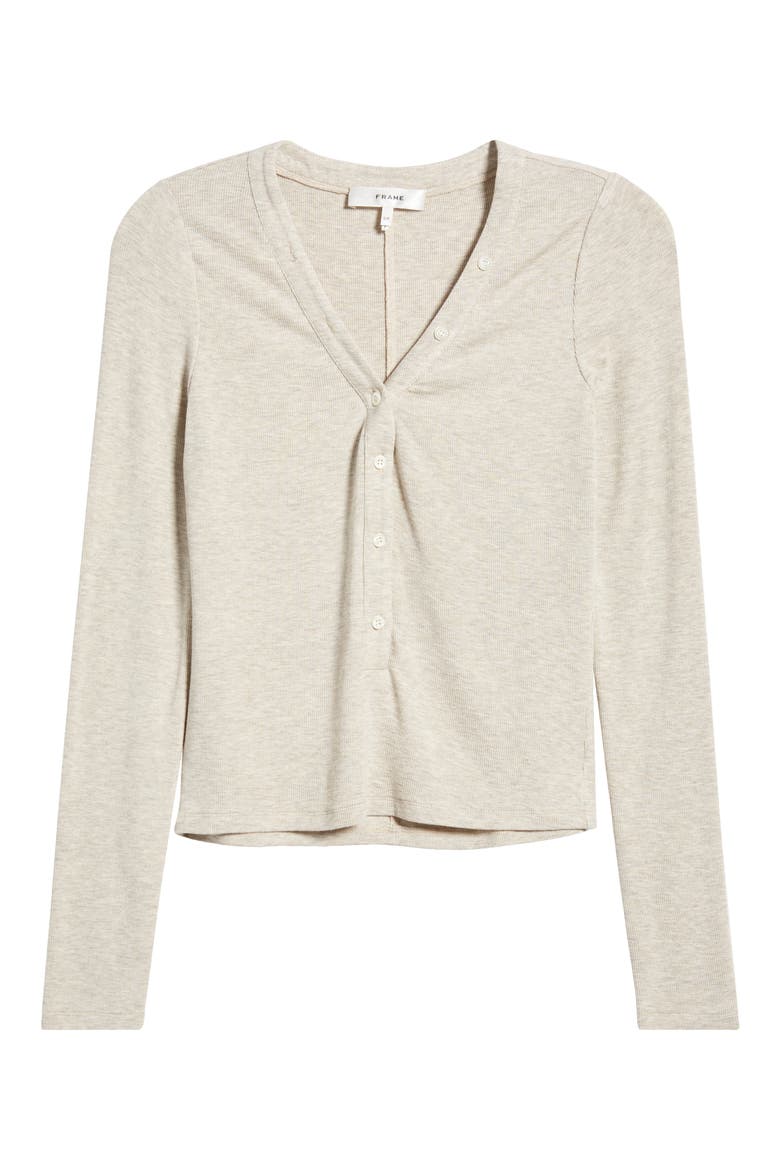 Slinky Henley Top, Alternate, color, OATMEAL HEATHER