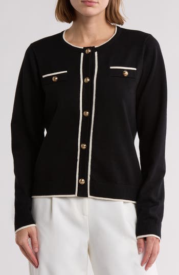 By Design Keira Chest Pocket Cardigan