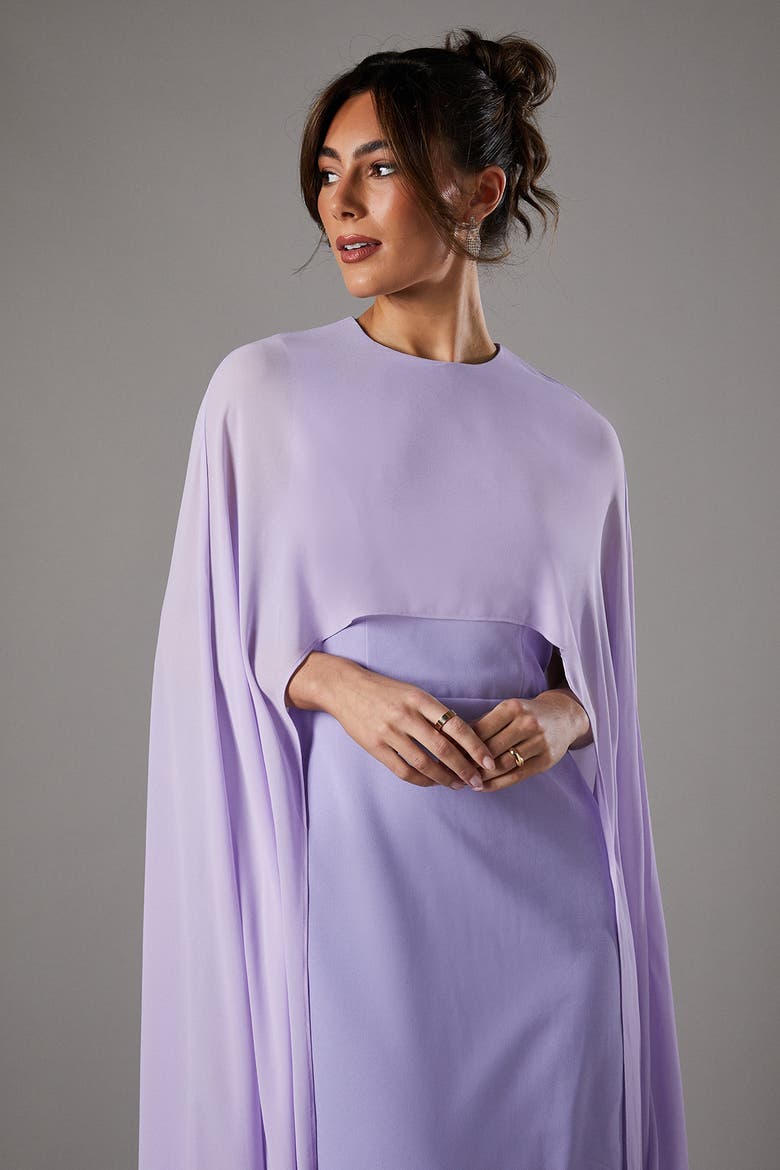 purple cape dress Floral Detail Maxi this dress exudes elegance and grace BADAM PURPLE CAPE GOWN