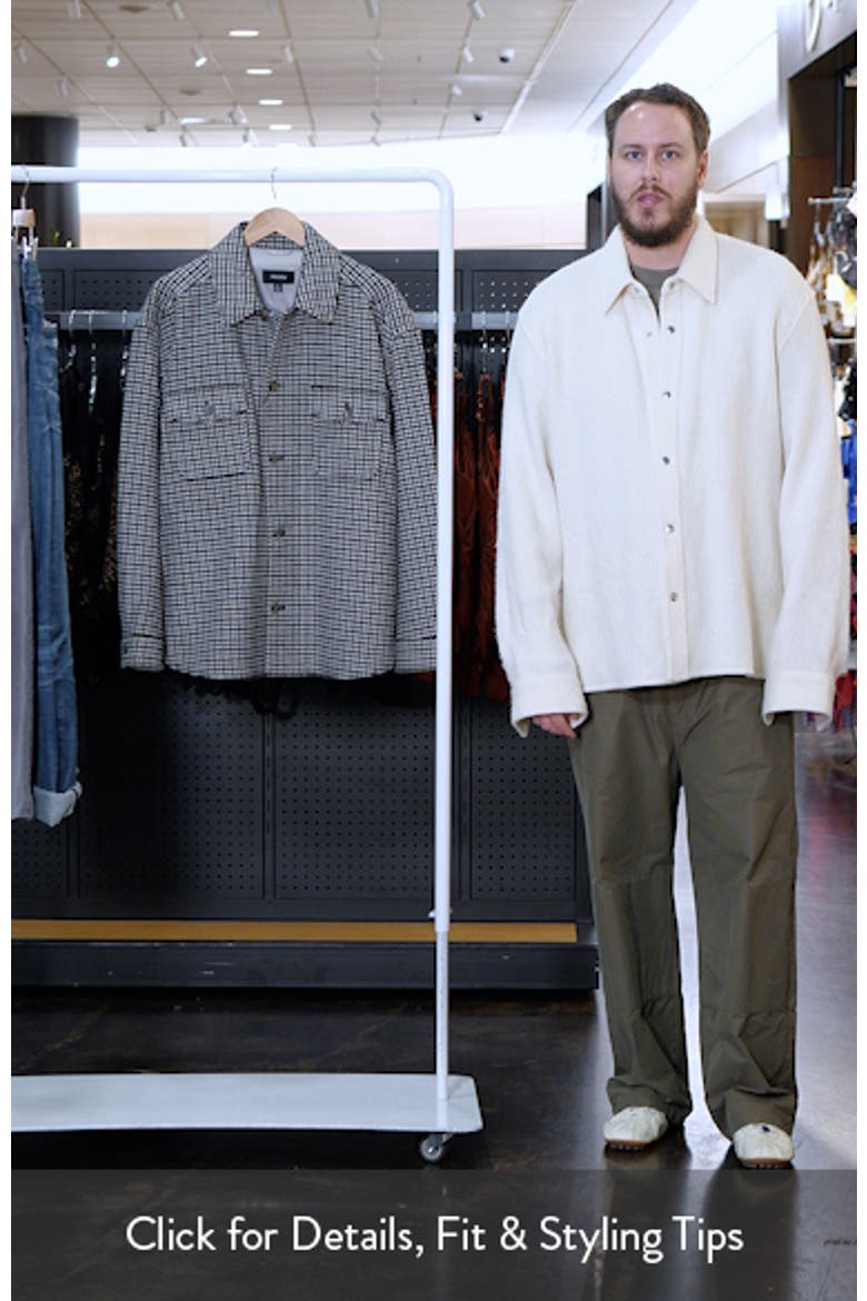 Liam Houndstooth Wool Blend Overshirt video