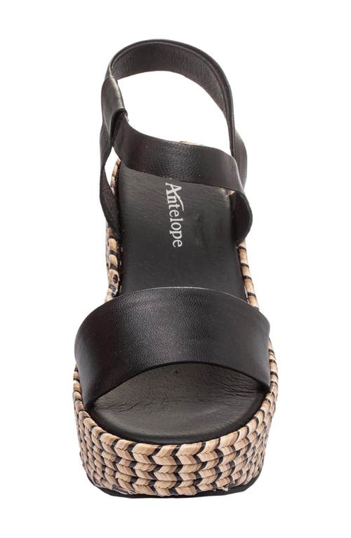 Antelope Kassa Espadrille Platform Sandal In Black