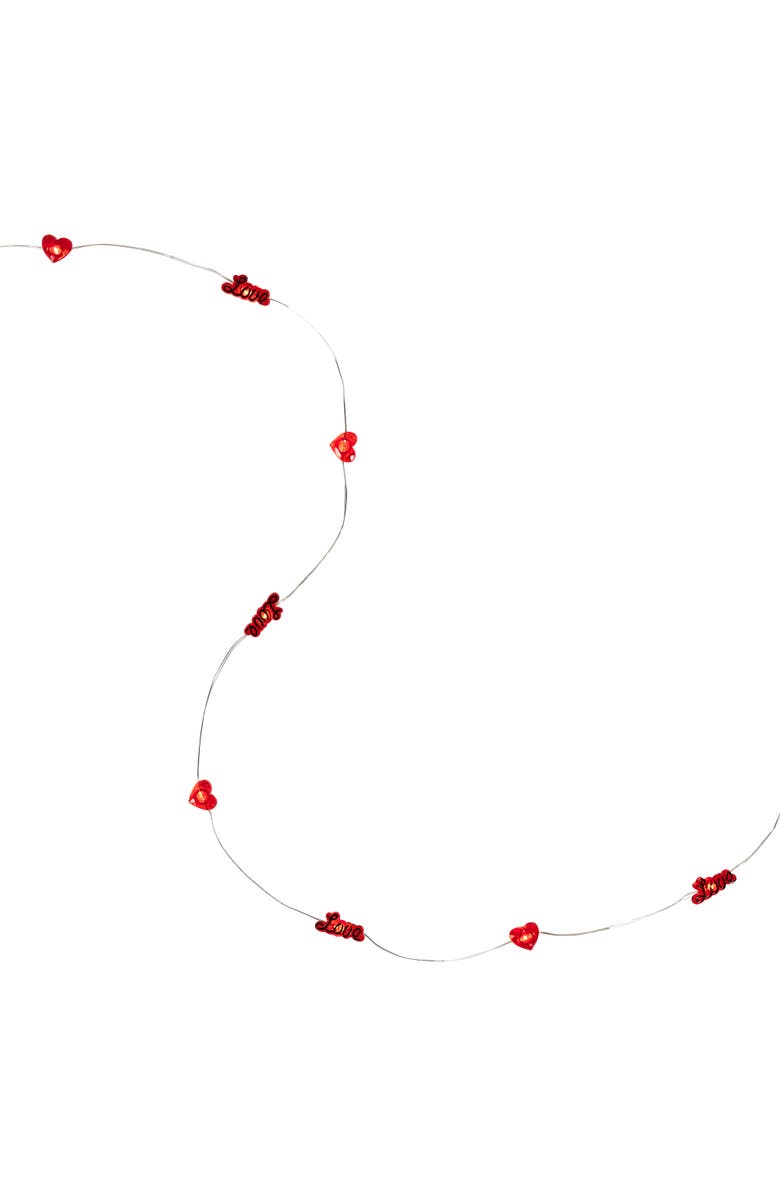 Northlight 20-Count Red Valentine's Day Love and Heart LED Fairy Lights, 6.25ft, Copper Wire, Alternate, color, Red