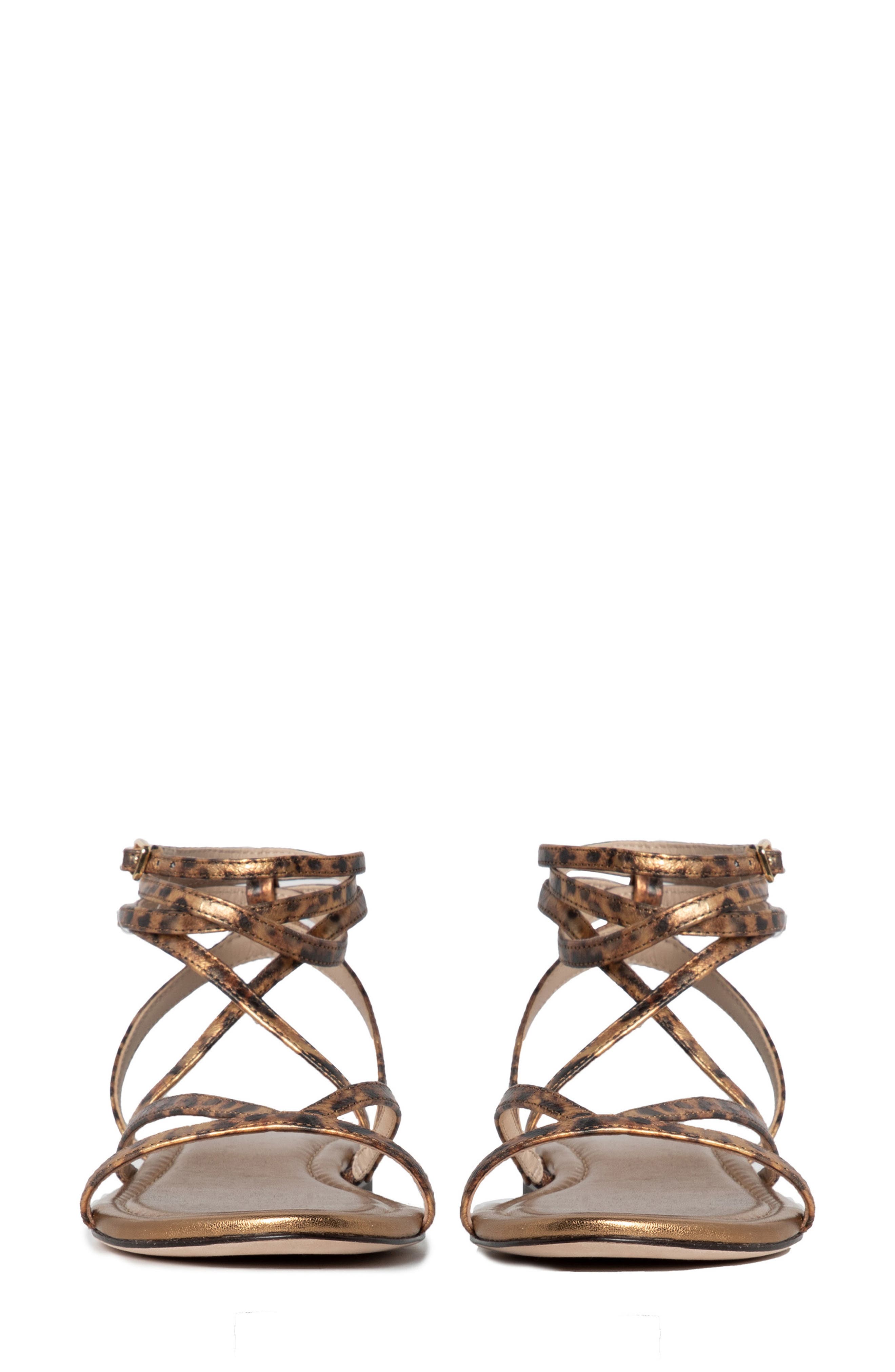 PAIGE Darcy Ankle Wrap Sandal, Alternate, color, Bronze Mlt