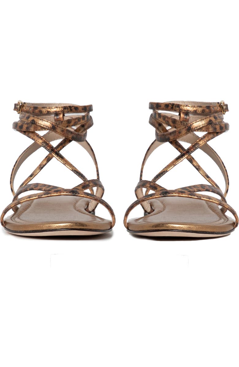 PAIGE Darcy Ankle Wrap Sandal, Alternate, color, Bronze Mlt