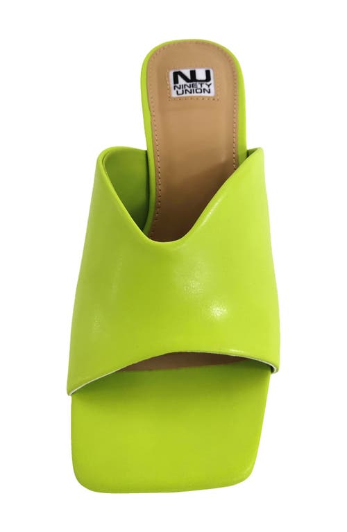 Ninety Union Gypsy Square Toe Mule In Lime
