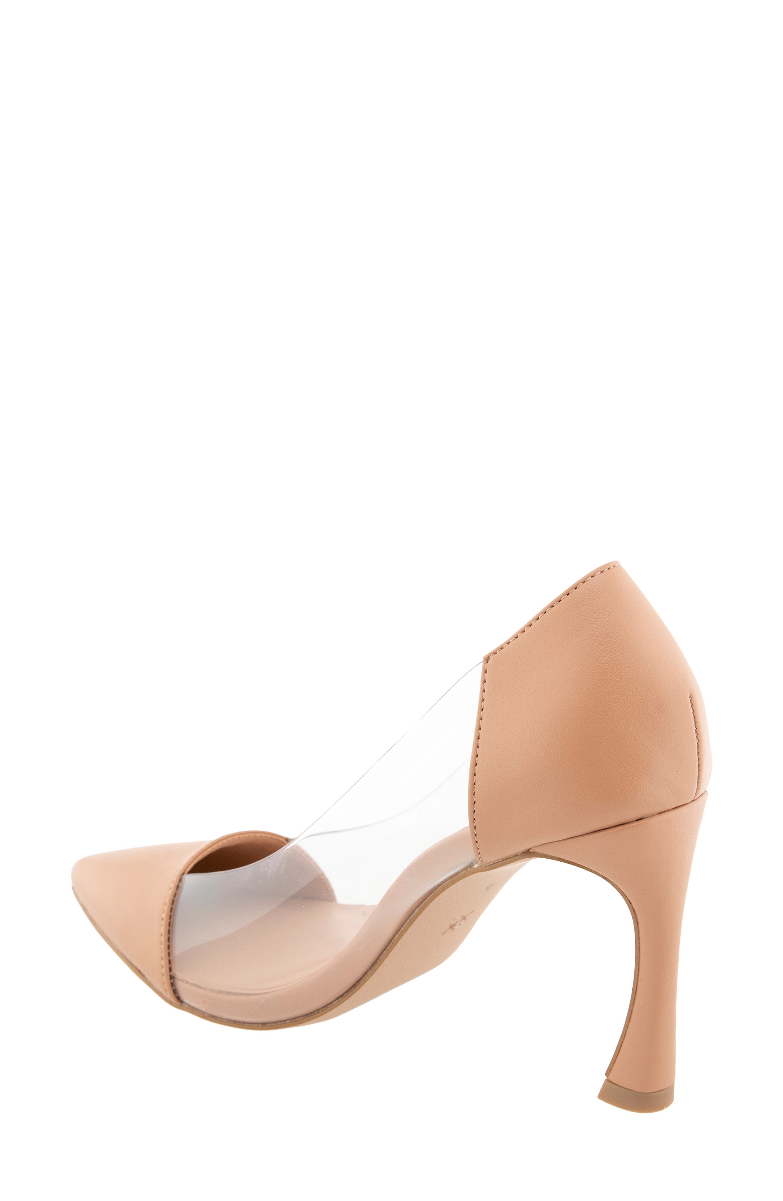 Byra Pointed Toe Pump, Alternate, color, TAN/ CLEAR