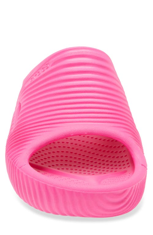 Crocs Mellow Tide Recovery Slide Sandal In Pink Crush
