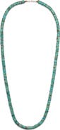 Fortela Turquoise Bead Long Necklace