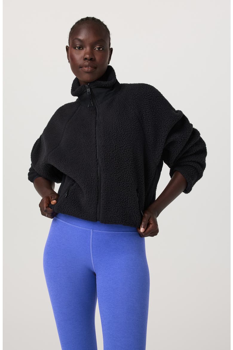 Alpine Full Zip Jacket, Alternate, color, BLACK