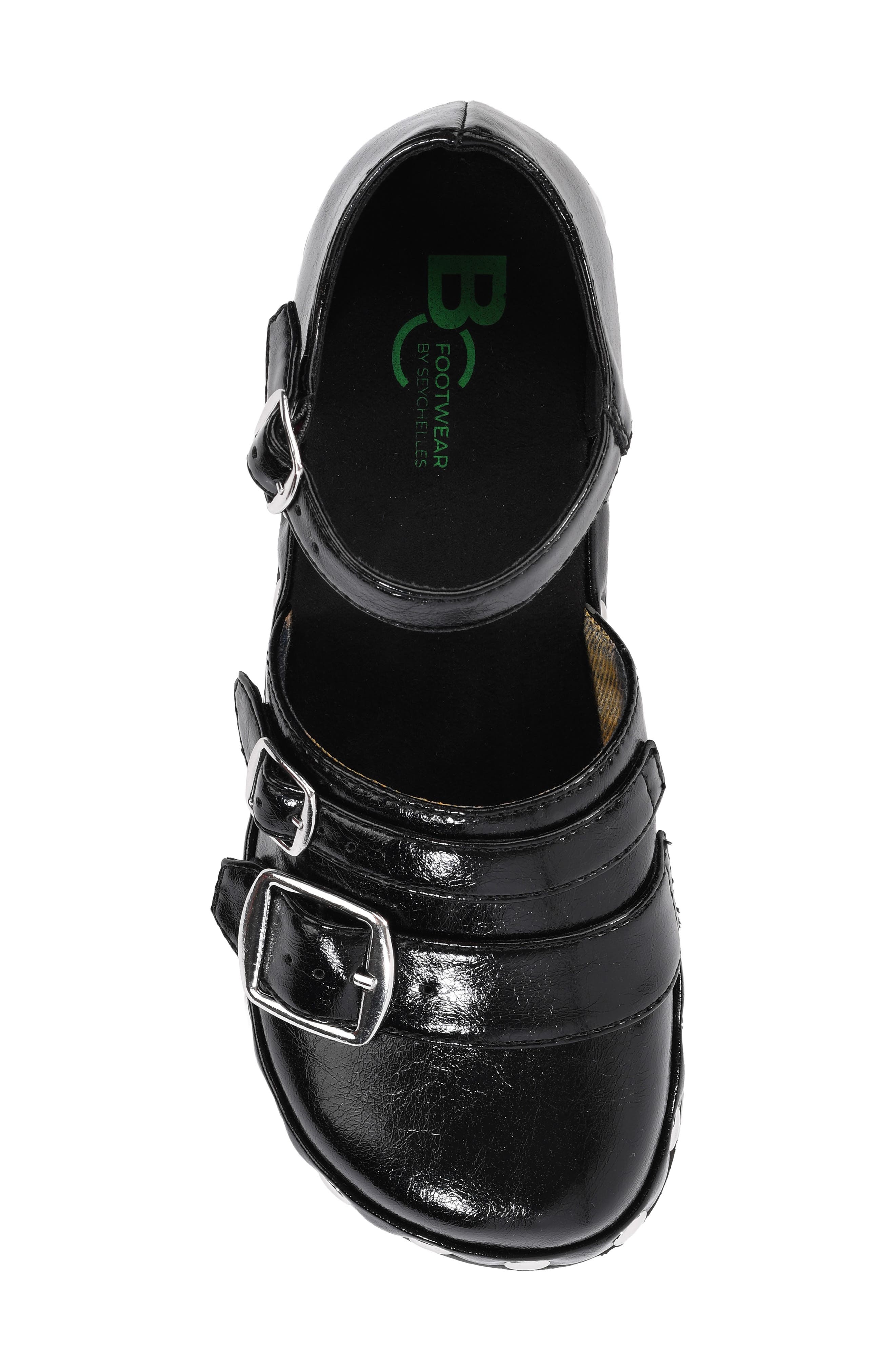 Story of My Life Faux Leather Flatform Sandal, Alternate, color, BLACK