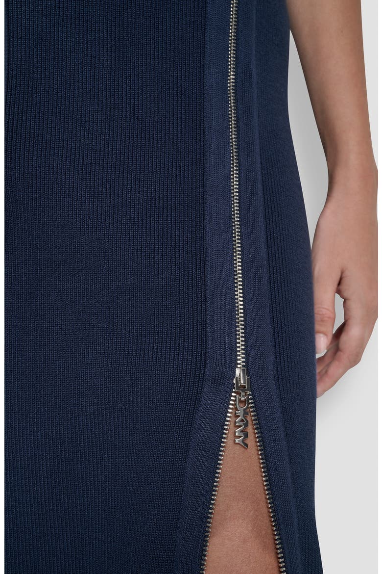 Zipper Slit Midi Sweater Skirt, Alternate, color, HUDSON BLUE