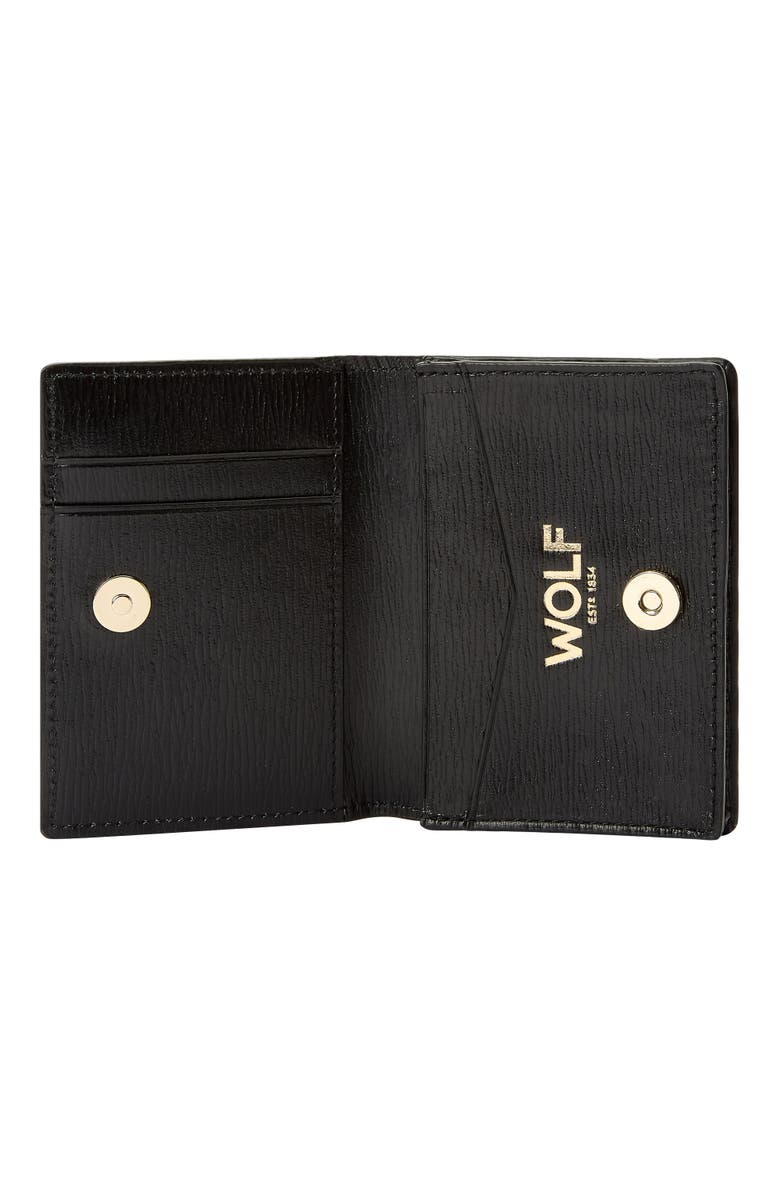 WOLF W Gusset Card Case, Alternate, color, Black