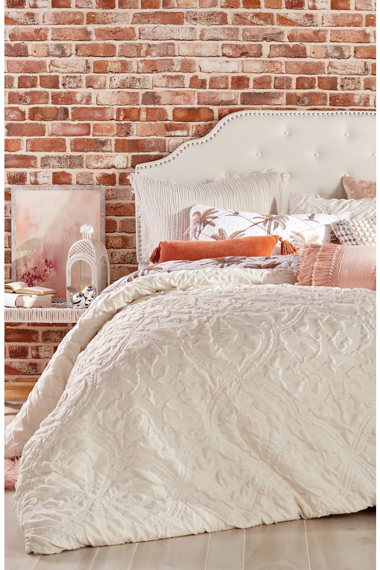 Vintage Tile Comforter & Sham Set, Alternate, color, LINEN