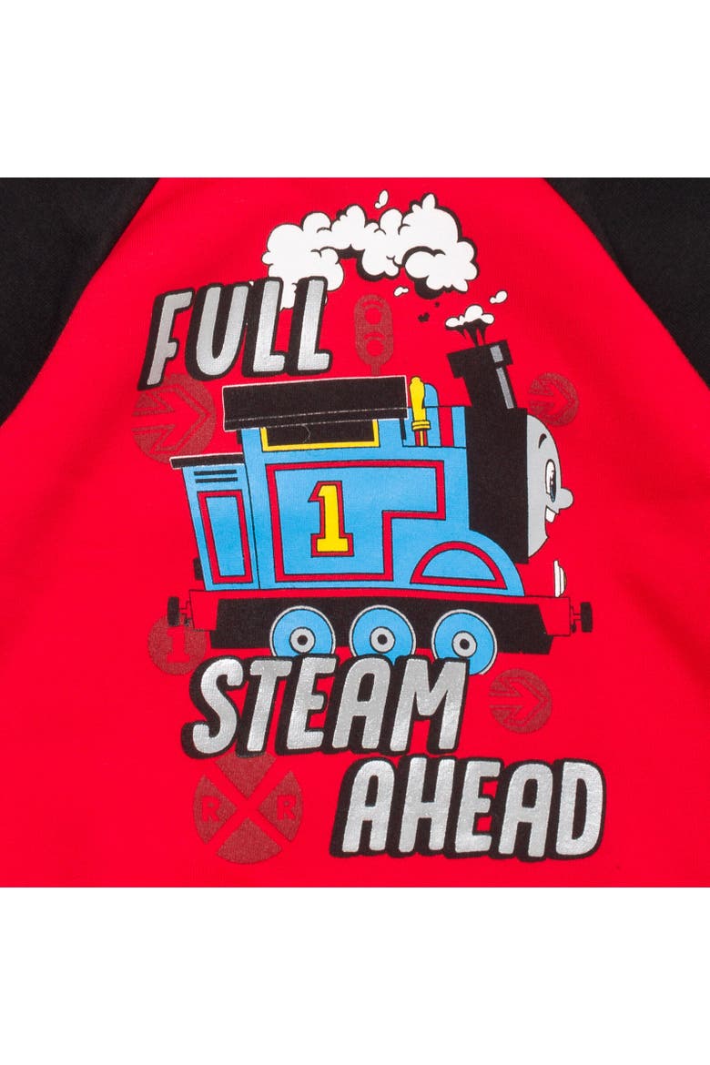 Fleece Hoodie, Alternate, color, Thomas Red Black