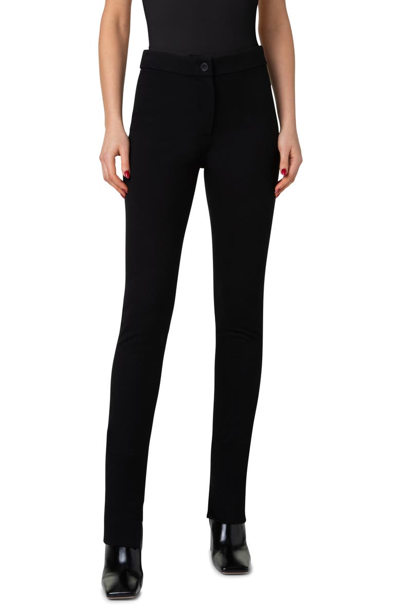 Akris Friatte Split Cuff Leggings, Main, color, Black
