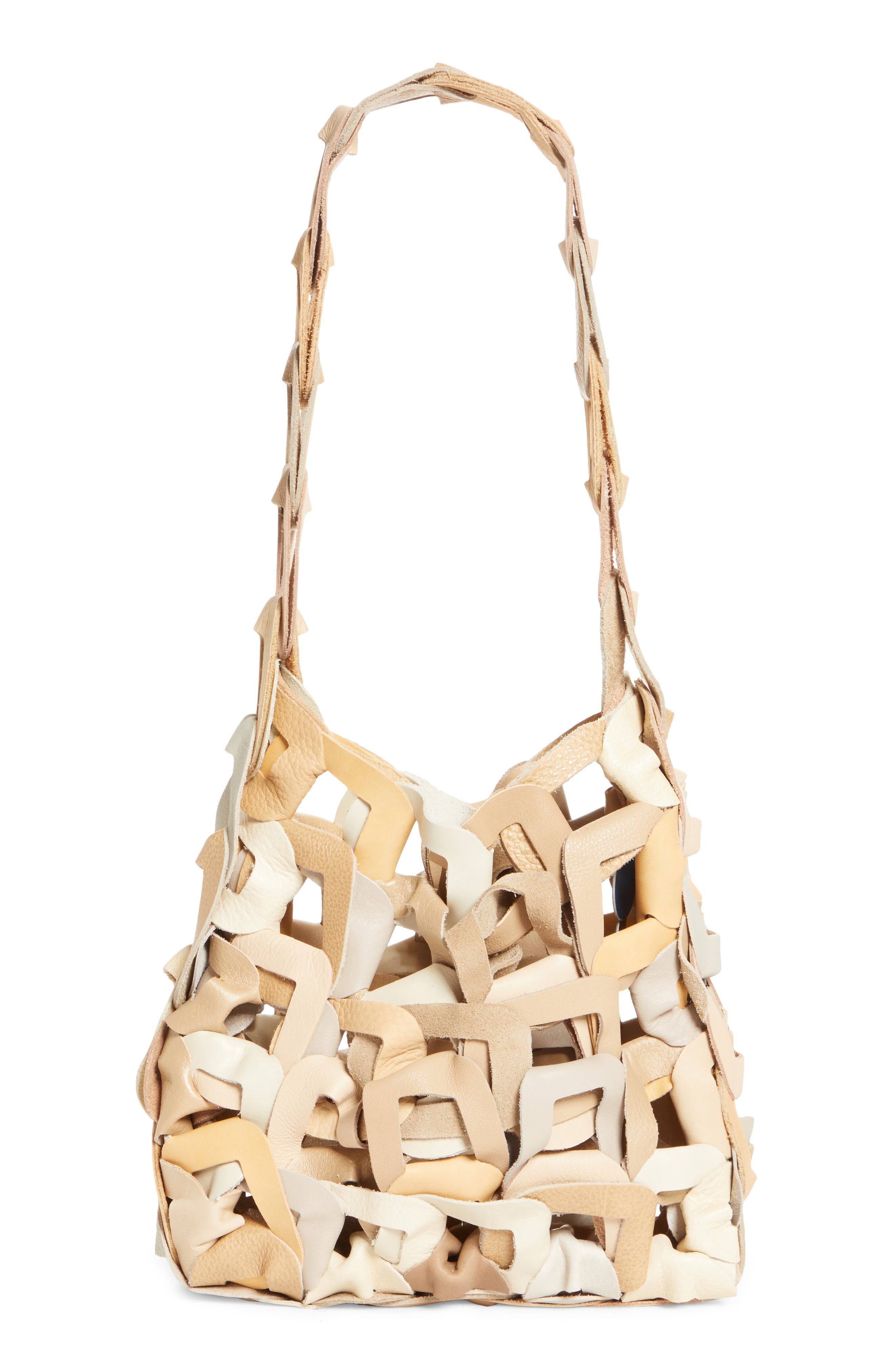 Links Leather Shoulder Bag, Alternate, color, SAND