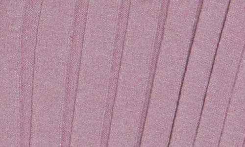 Nordstrom Rack Tipped V-neck Ribbed Cardigan In Purple Morn- Ivory Tipping