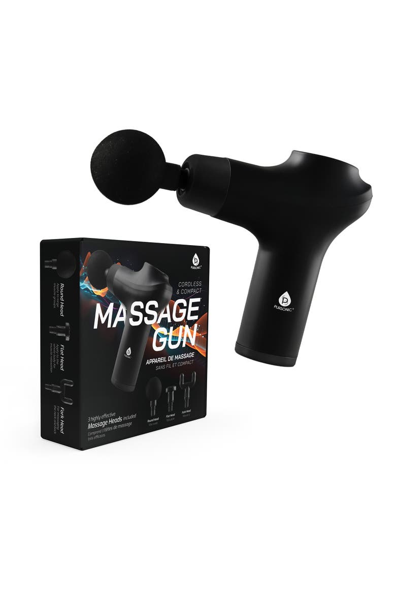 Cordless & Rechargeable Professional Massage Gun, Alternate, color, Black