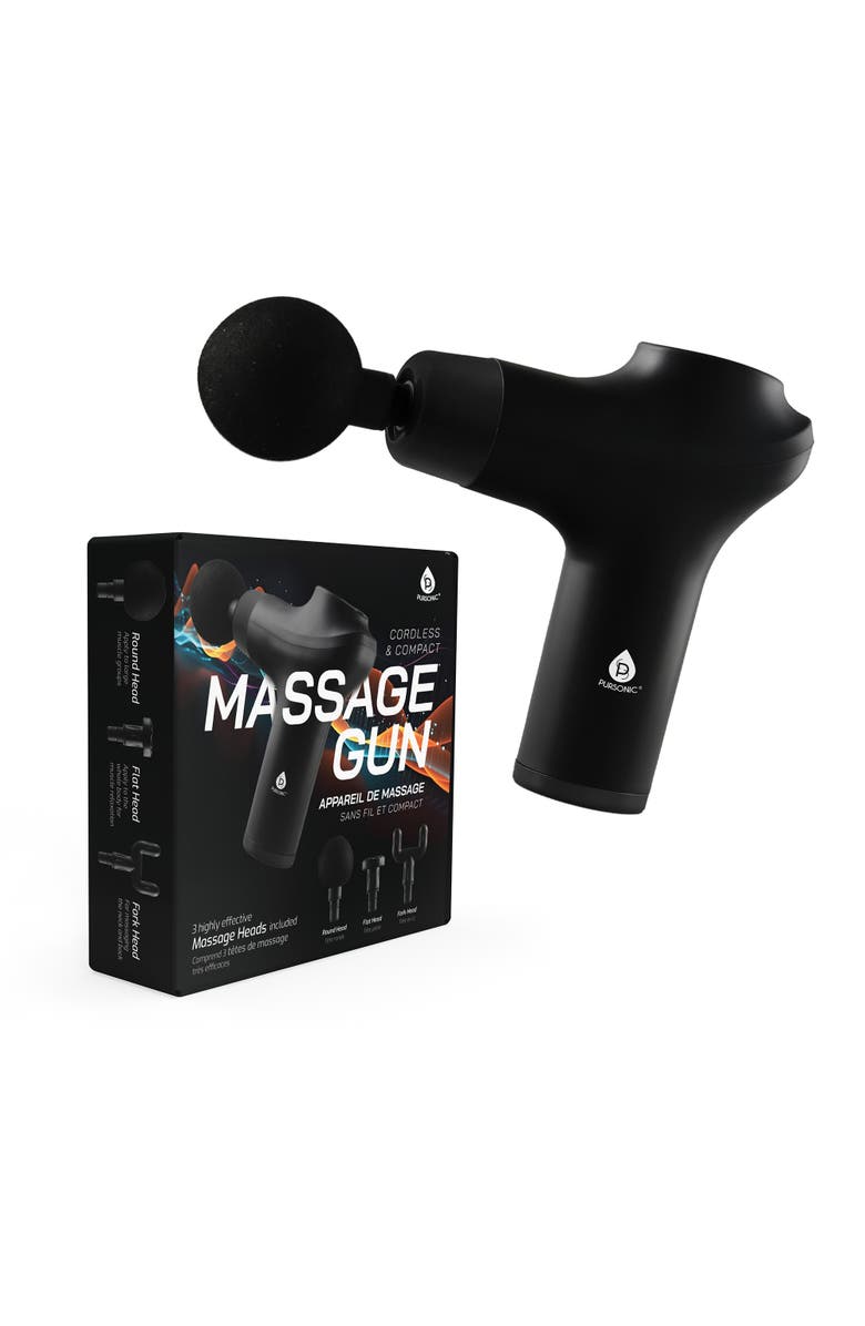PURSONIC Cordless & Rechargeable Professional Massage Gun, Alternate, color, Black