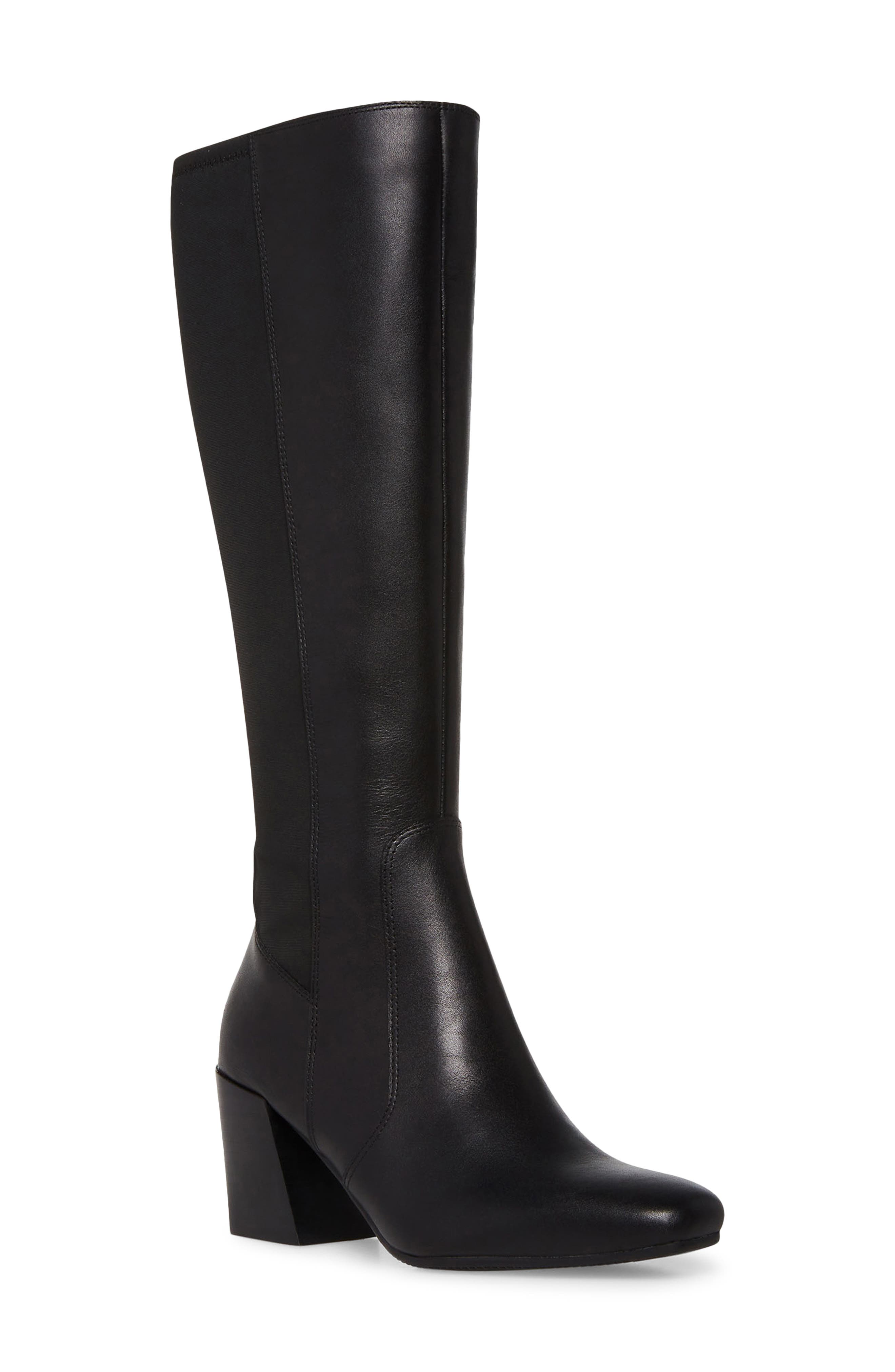Blondo Silvana Waterproof Knee High Boot, Main, color, Black Leather/ Stretch