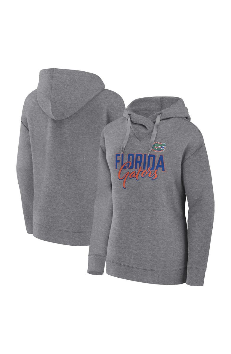 FANATICS Women's Fanatics Heather Gray Florida Gators Script Favorite Pullover Hoodie, Alternate, color, Heather Gray