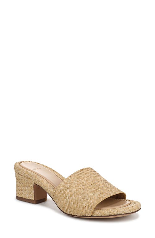 Vince Ariana Raffia Mule Sandals In Toasted Wheat