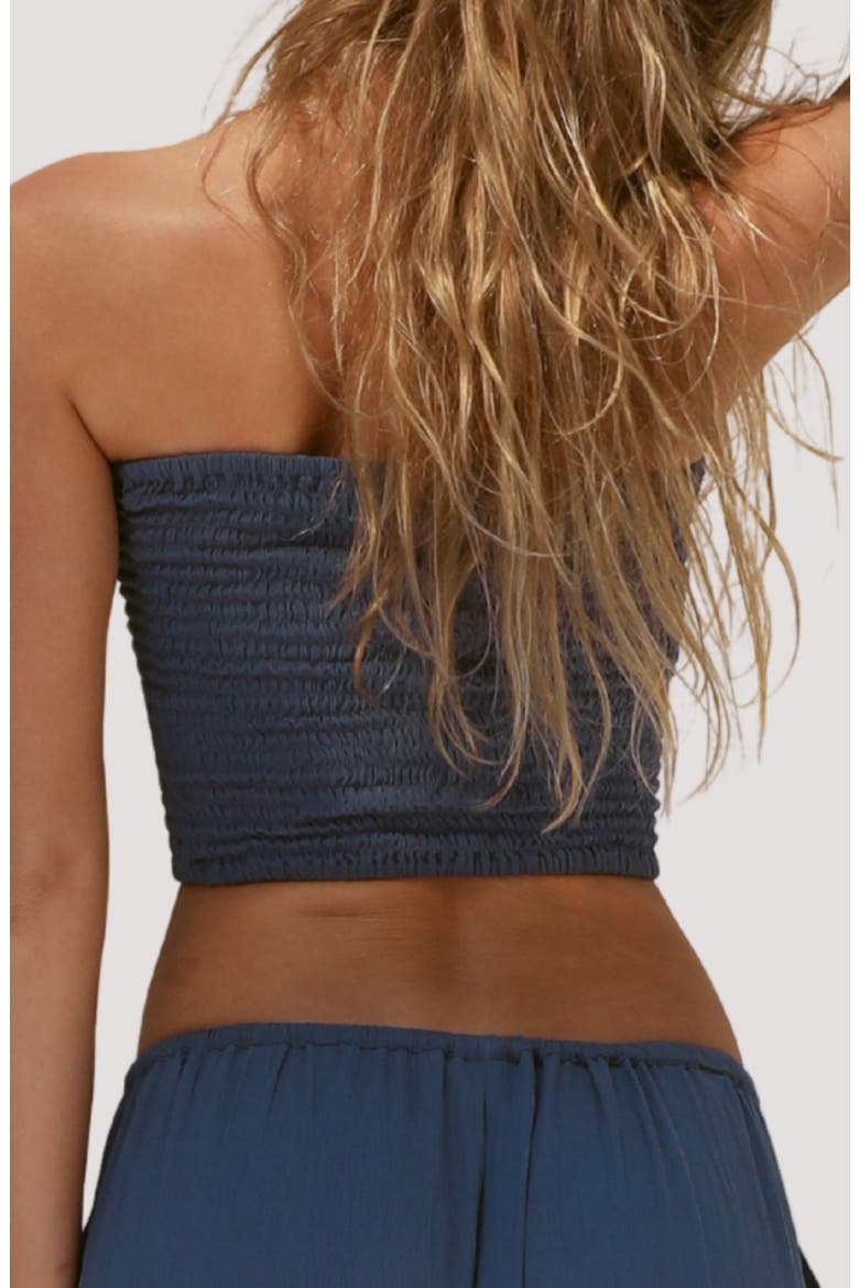 Flora Smocked Tube Top Cover-Up, Alternate, color, VINTAGE INDIGO