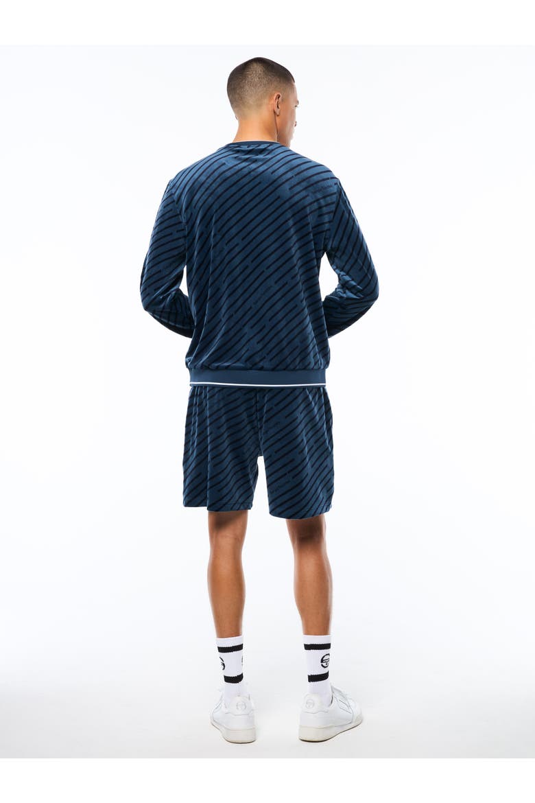 Obliquo Velour Crewneck, Alternate, color, KEY LARGO