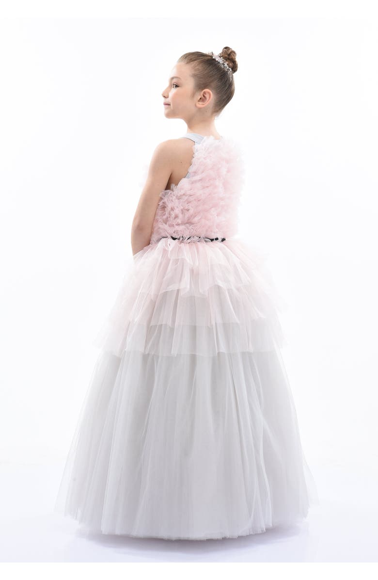 Tulleen Lowana Halter Gown, Alternate, color, Pink