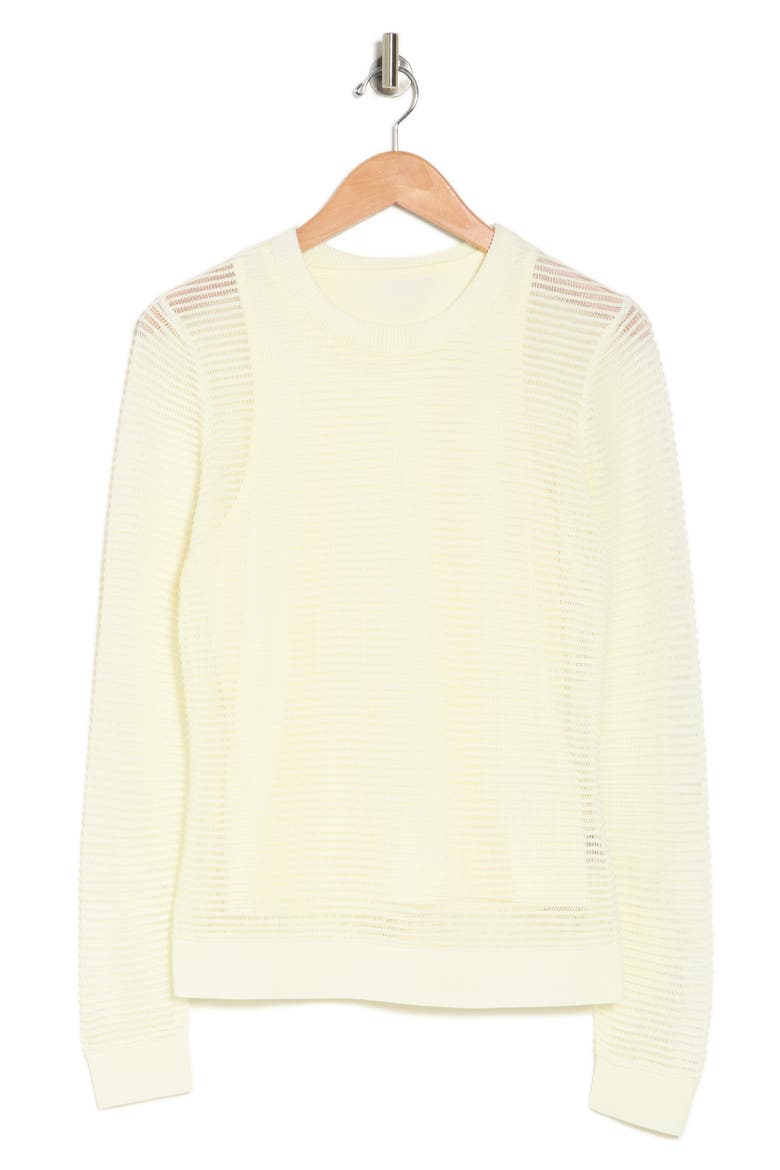 Alba Long Sleeve Crewneck Sweater, Alternate, color, WHITE