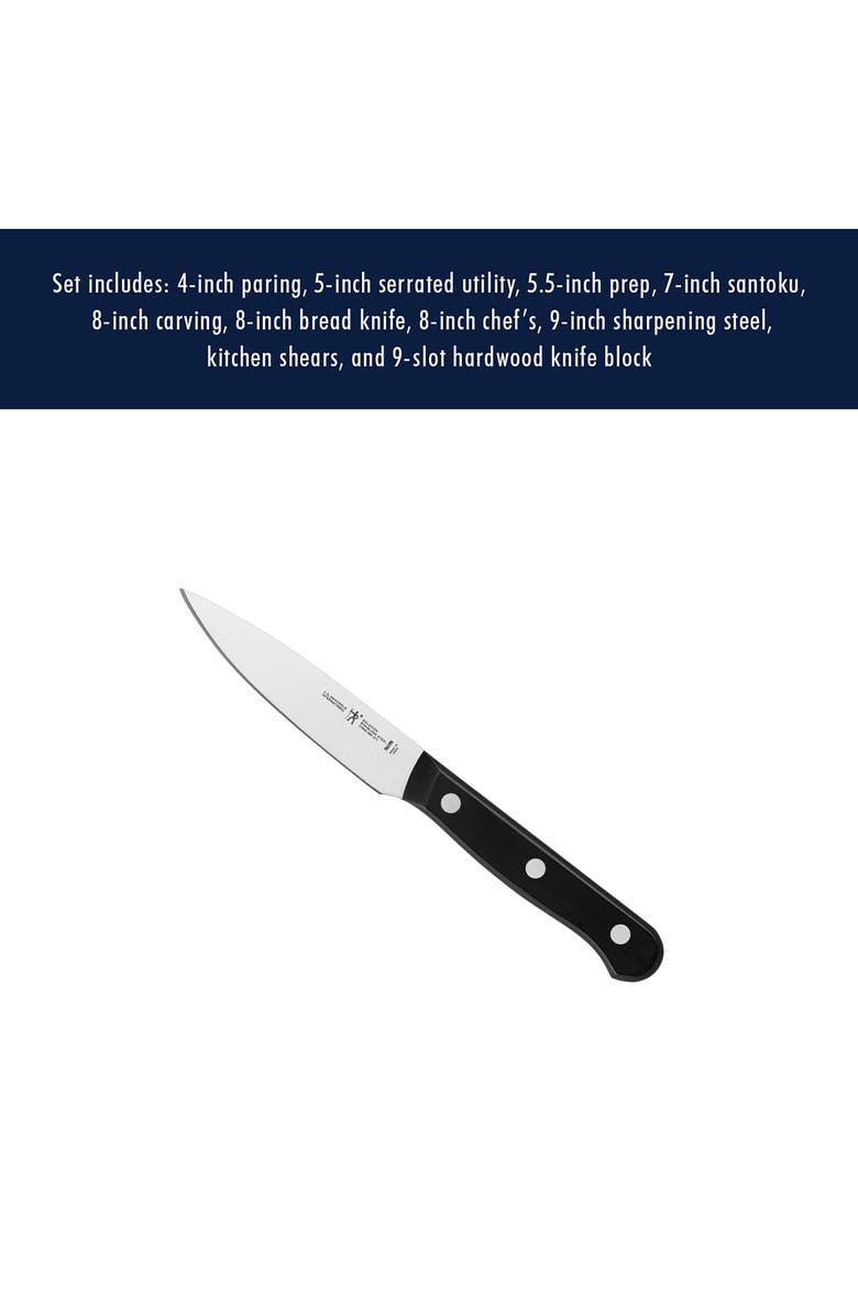 HENCKELS CUTLERY Solution 10-Piece Knife Block Set, Alternate, color, Black