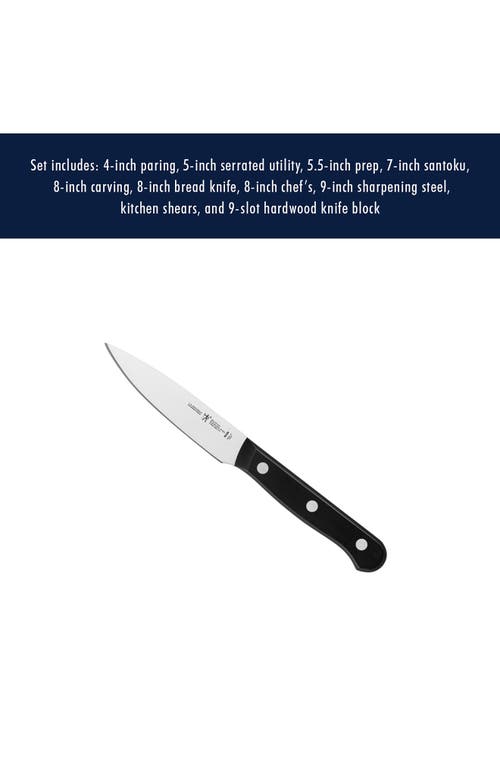 Henckels Cutlery Solution 10-piece Knife Block Set In Black