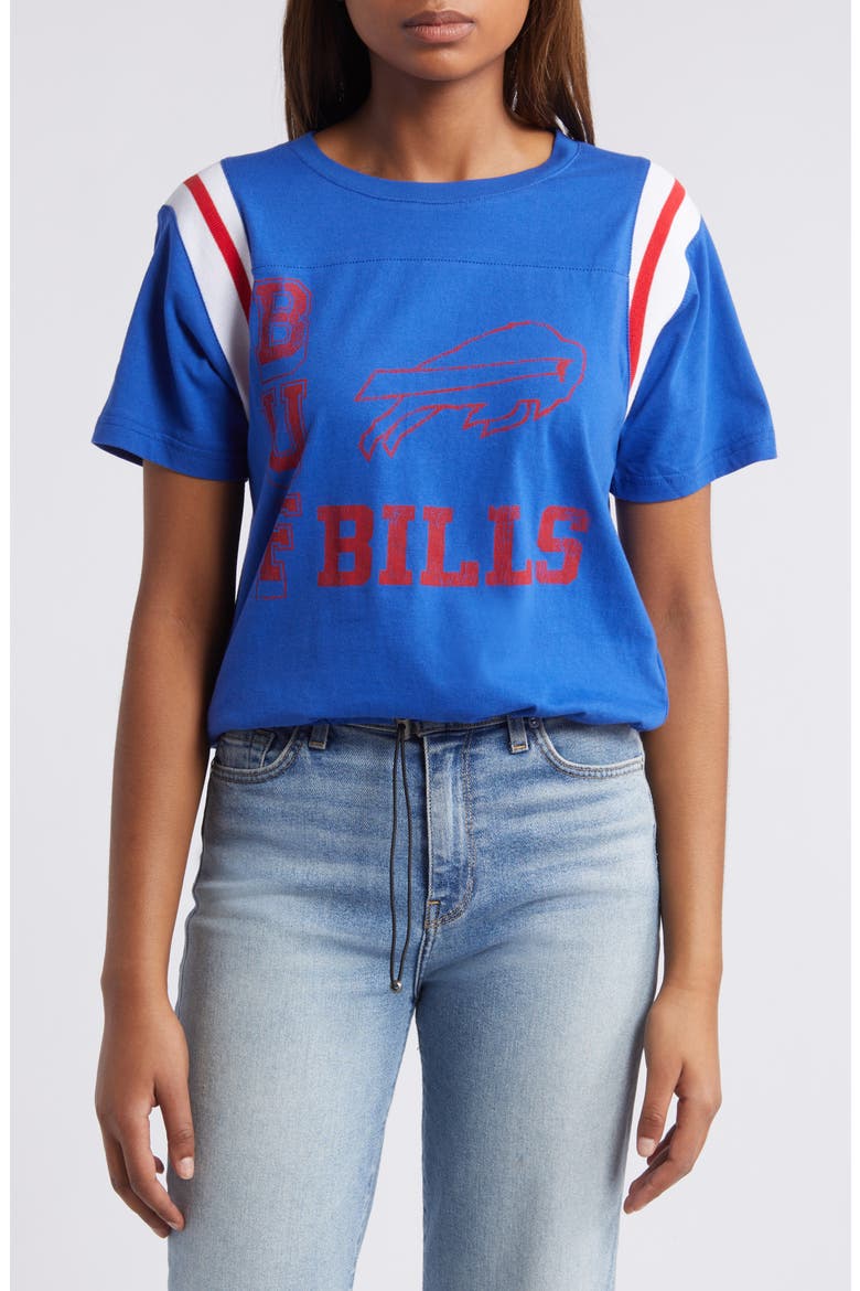 Women's WEAR by Erin Andrews Royal Buffalo Bills Cinched Colorblock T-Shirt, Main, color, Royal