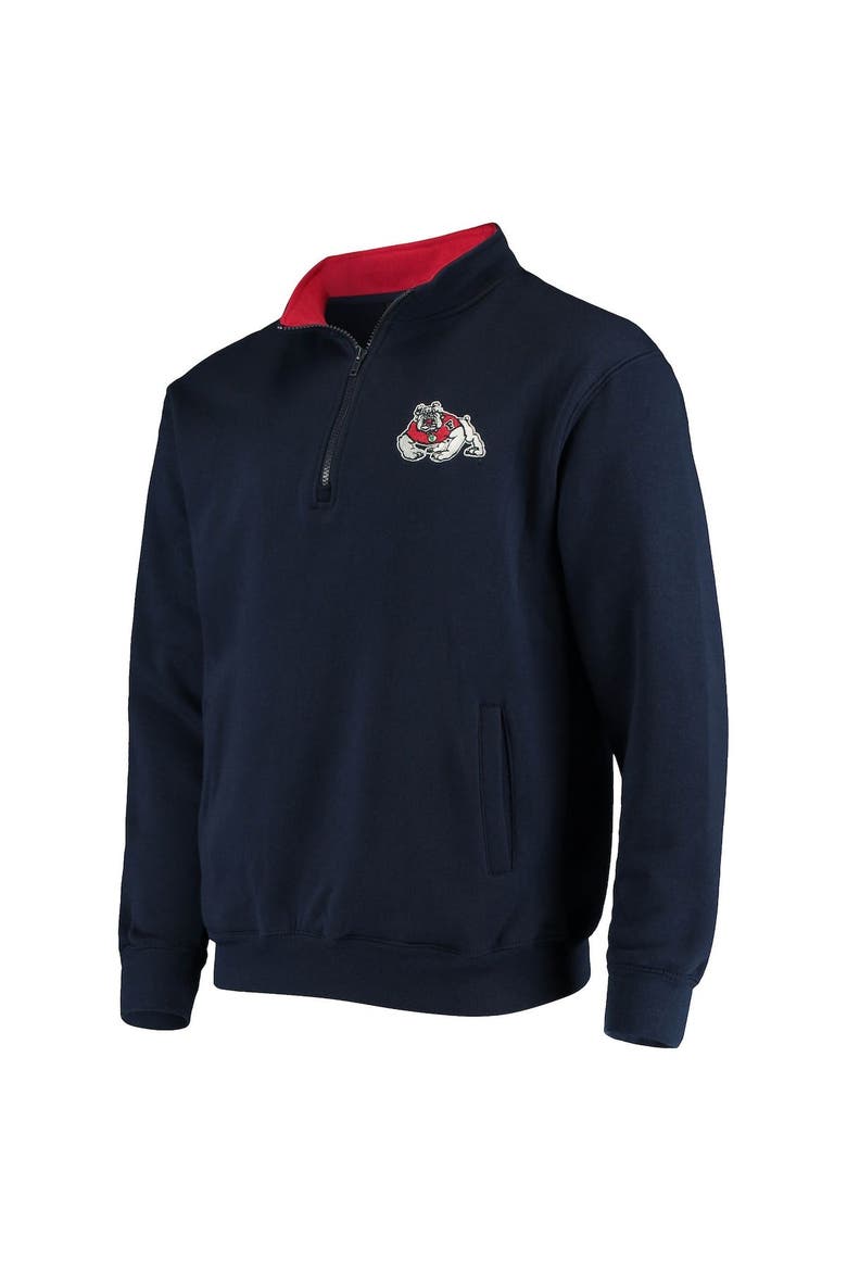 Men's Colosseum Navy Fresno State Bulldogs Tortugas Logo Quarter-Zip Jacket, Alternate, color, Navy
