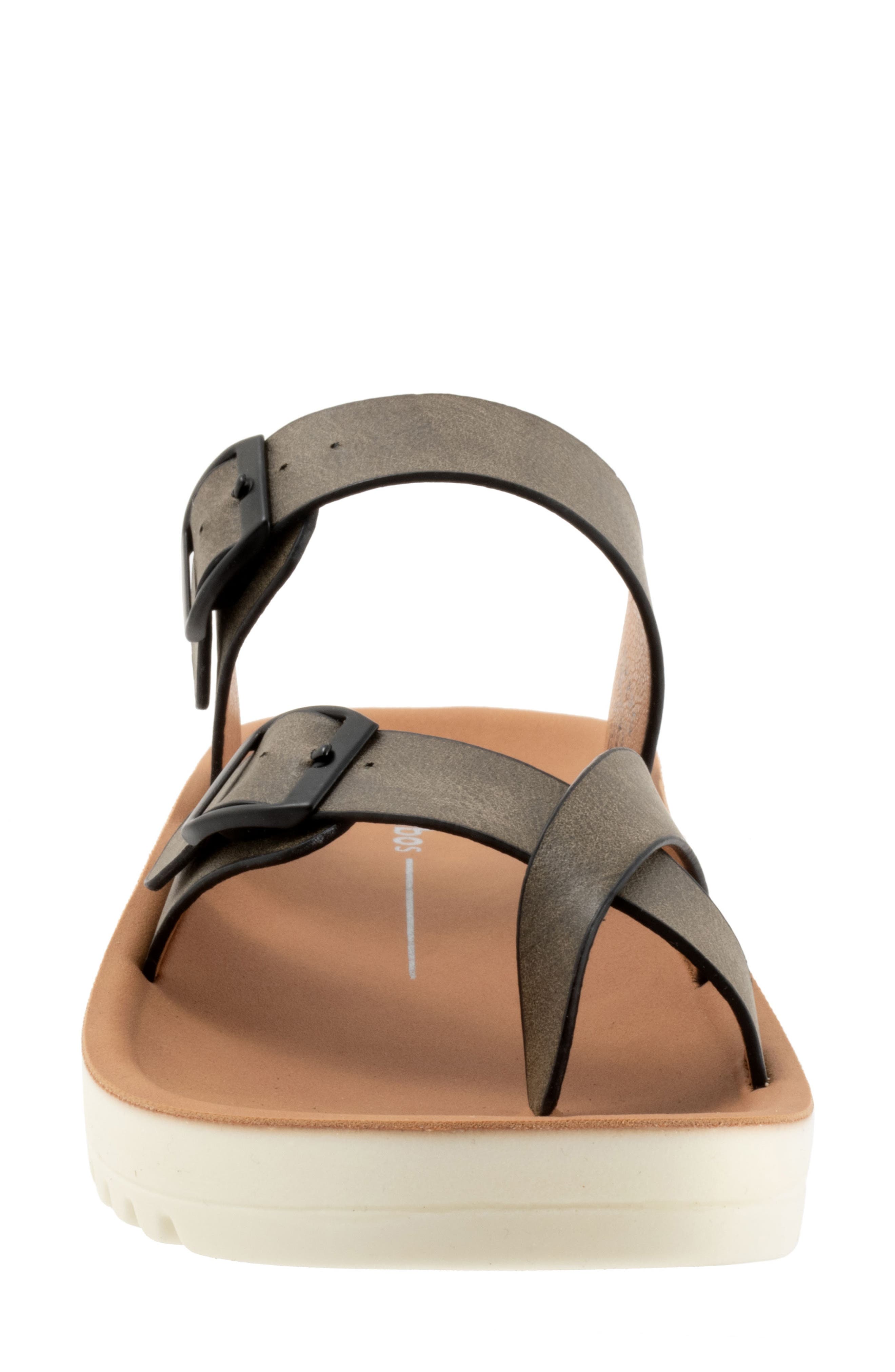 Nin Double Buckle Slide Sandal, Alternate, color, KHAKI