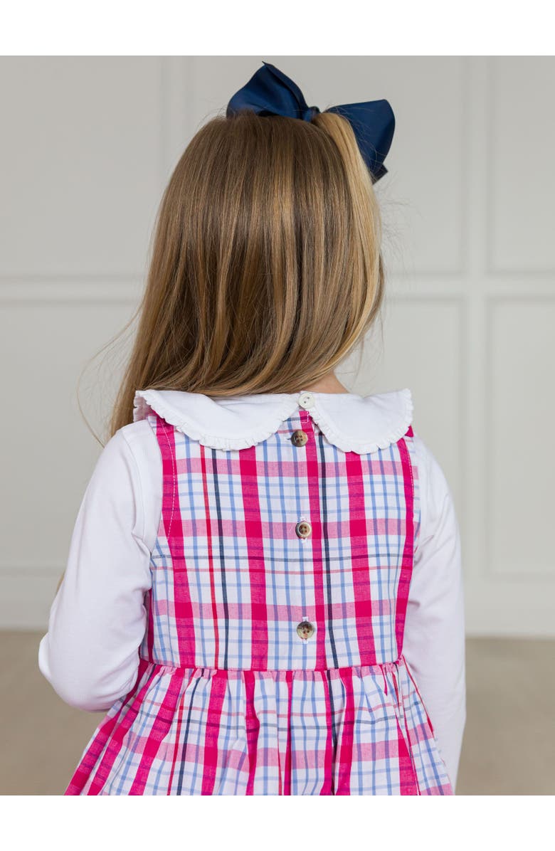 RuffleButts Knit Long Sleeve Ruffle Peter Pan Tee, Alternate, color, White