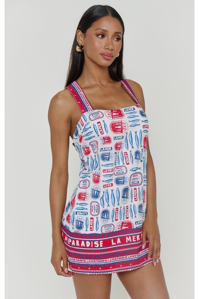 Detour Mini Dress, Main, color, Sardine Border