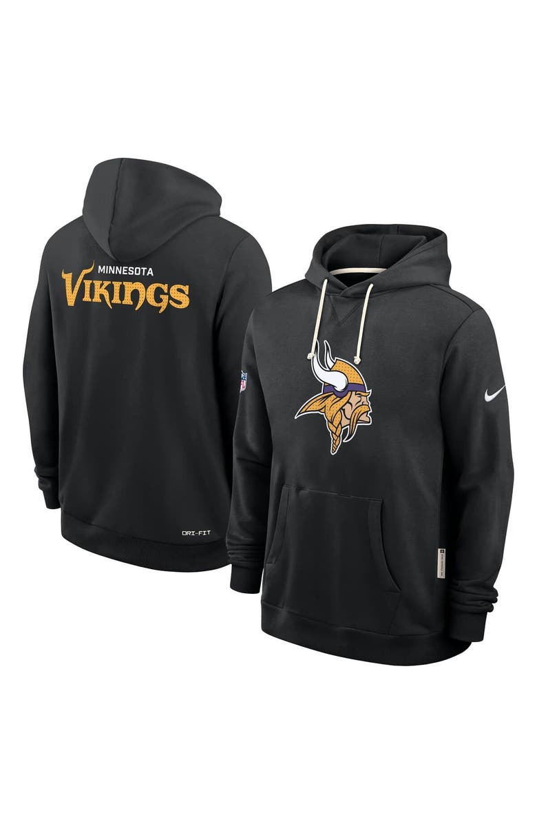 Nike Men's Nike Black Minnesota Vikings Sideline Initial Home Performance Pullover Hoodie, Alternate, color, Black