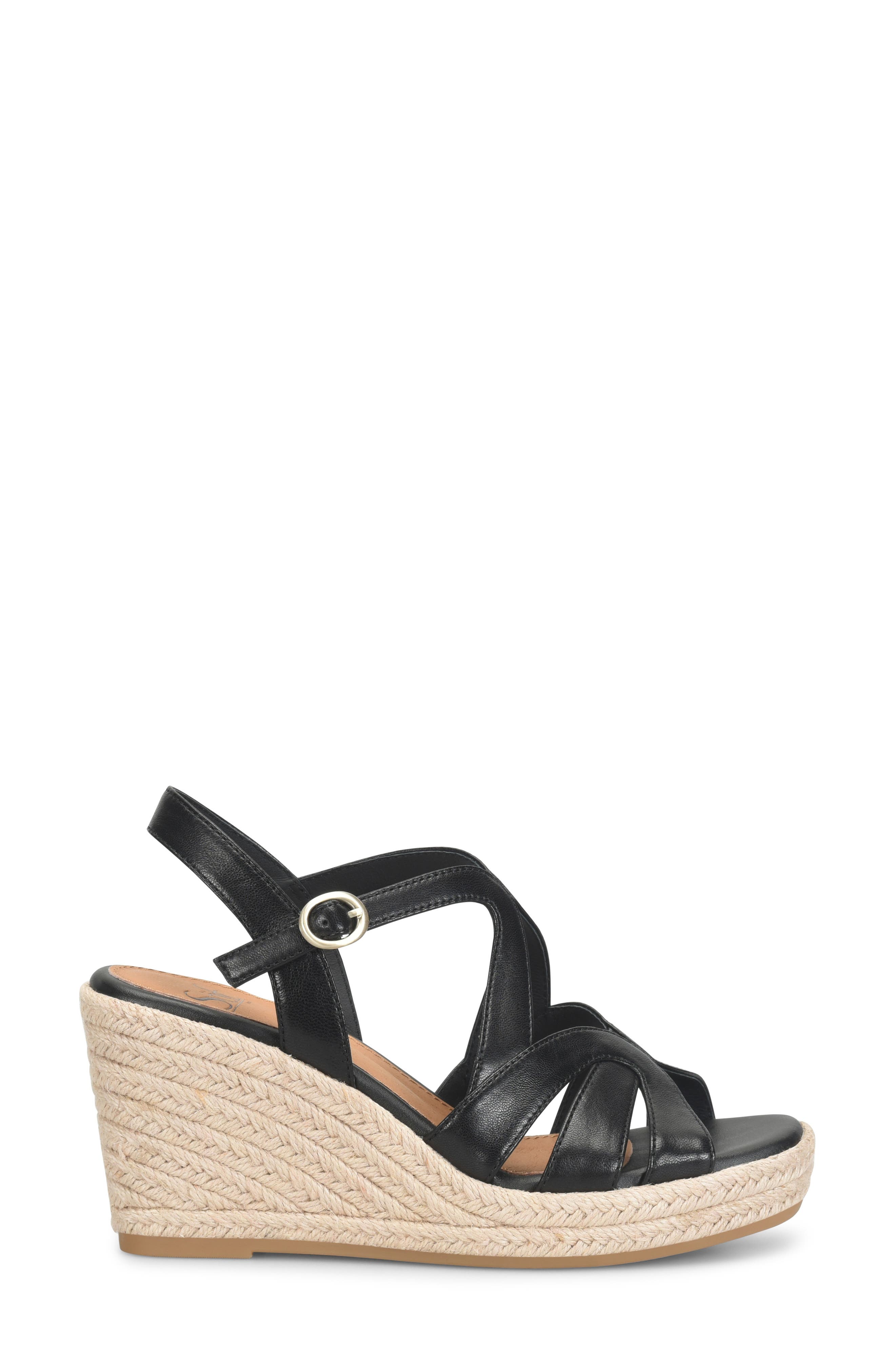 Söfft Norma Slingback Espadrille Platform Wedge Sandal, Alternate, color, 