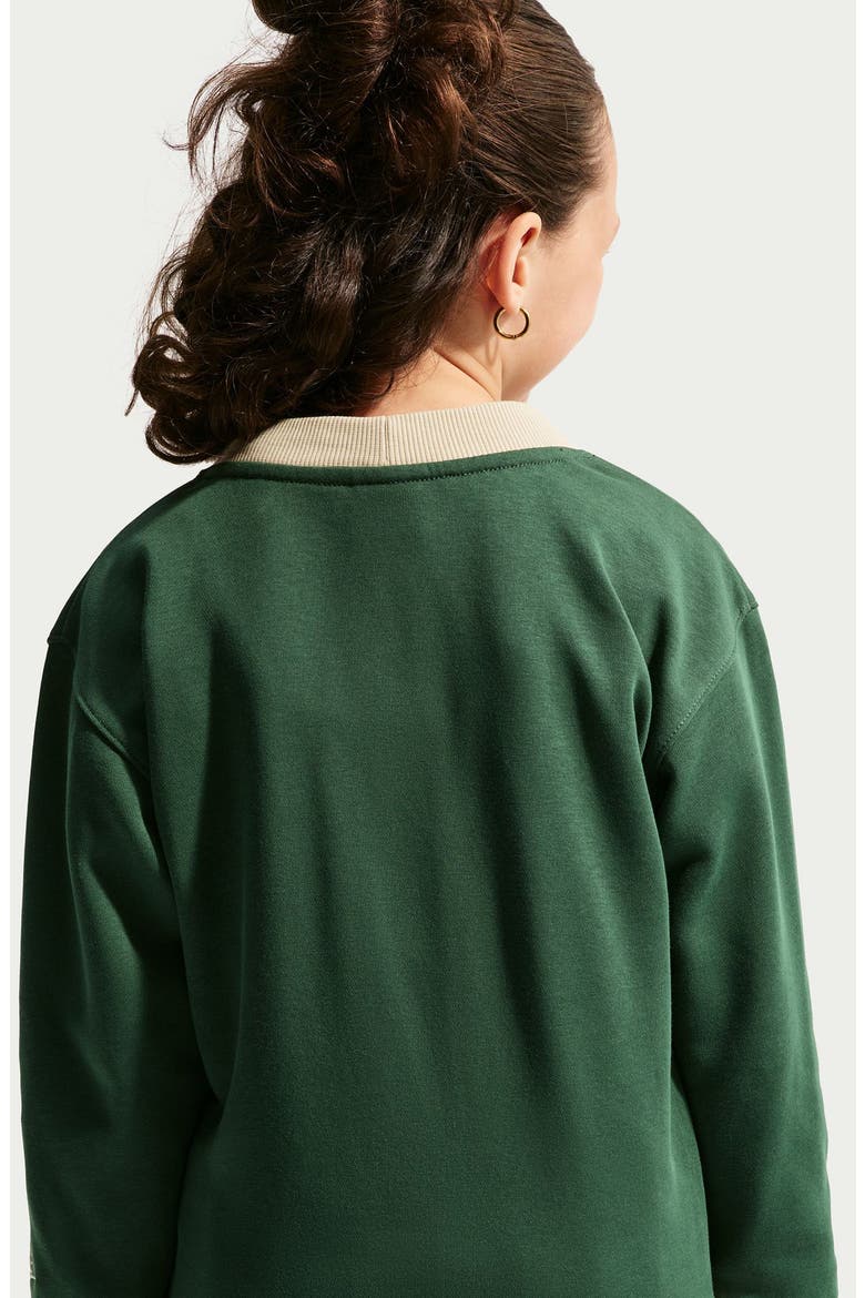 Kids' Club French Terry Cardigan, Alternate, color, FIR/ SANDDRIFT