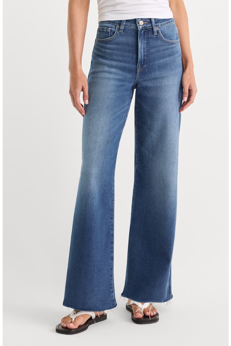 Soft-Tech Good Waist High Waist Wide Leg Palazzo Ankle Jeans, Main, color, INDIGO1233