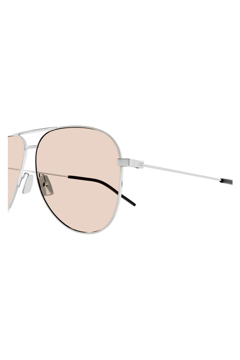 59mm Pilot Sunglasses, Alternate, color, SILVER